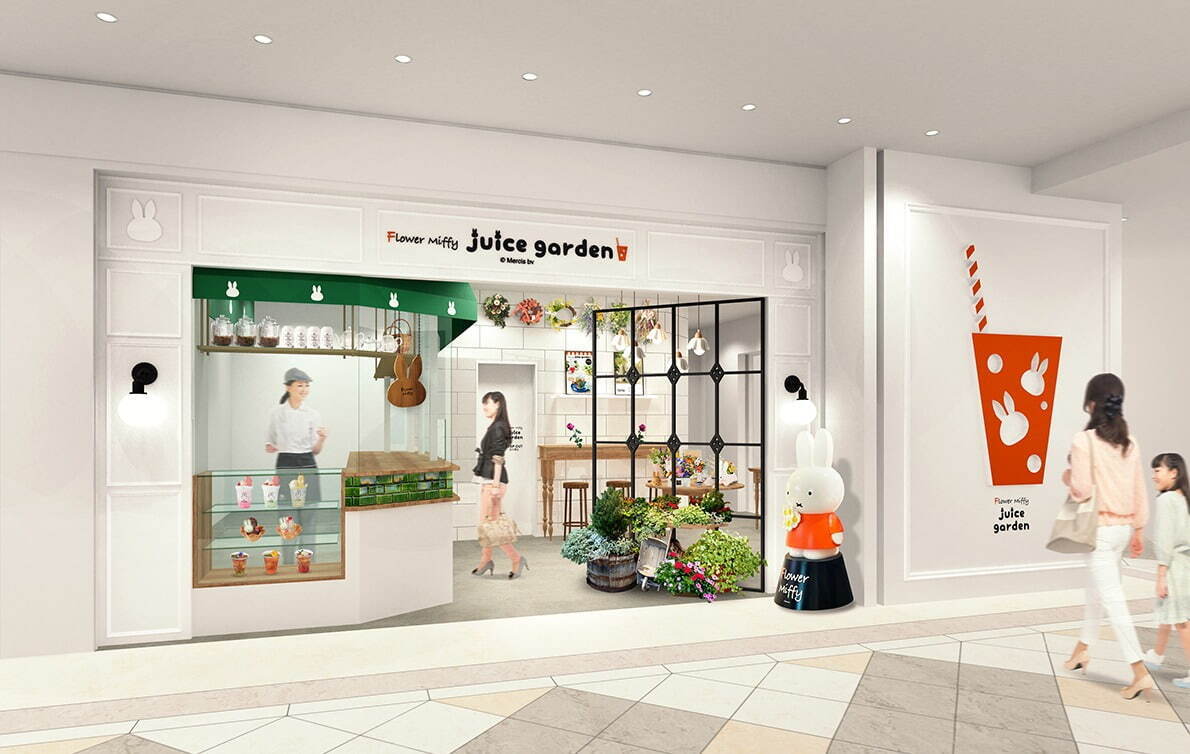 「フラワーミッフィー ジュースガーデン」池袋に単独店、ミッフィーの絵が浮かぶラテ＆植木鉢ティラミス｜写真17