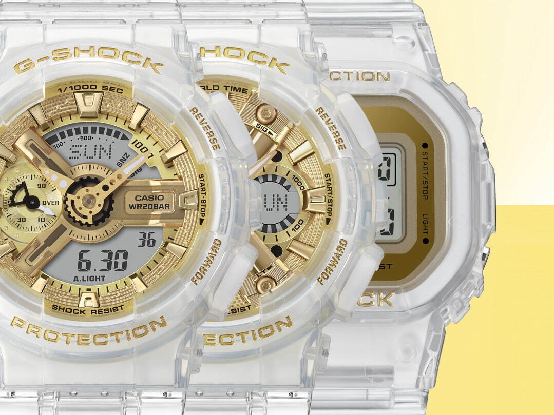 G-SHOCK“スケルトン＆ゴールド”の新作腕時計、コンパクトなスクエアモデルなど｜写真8