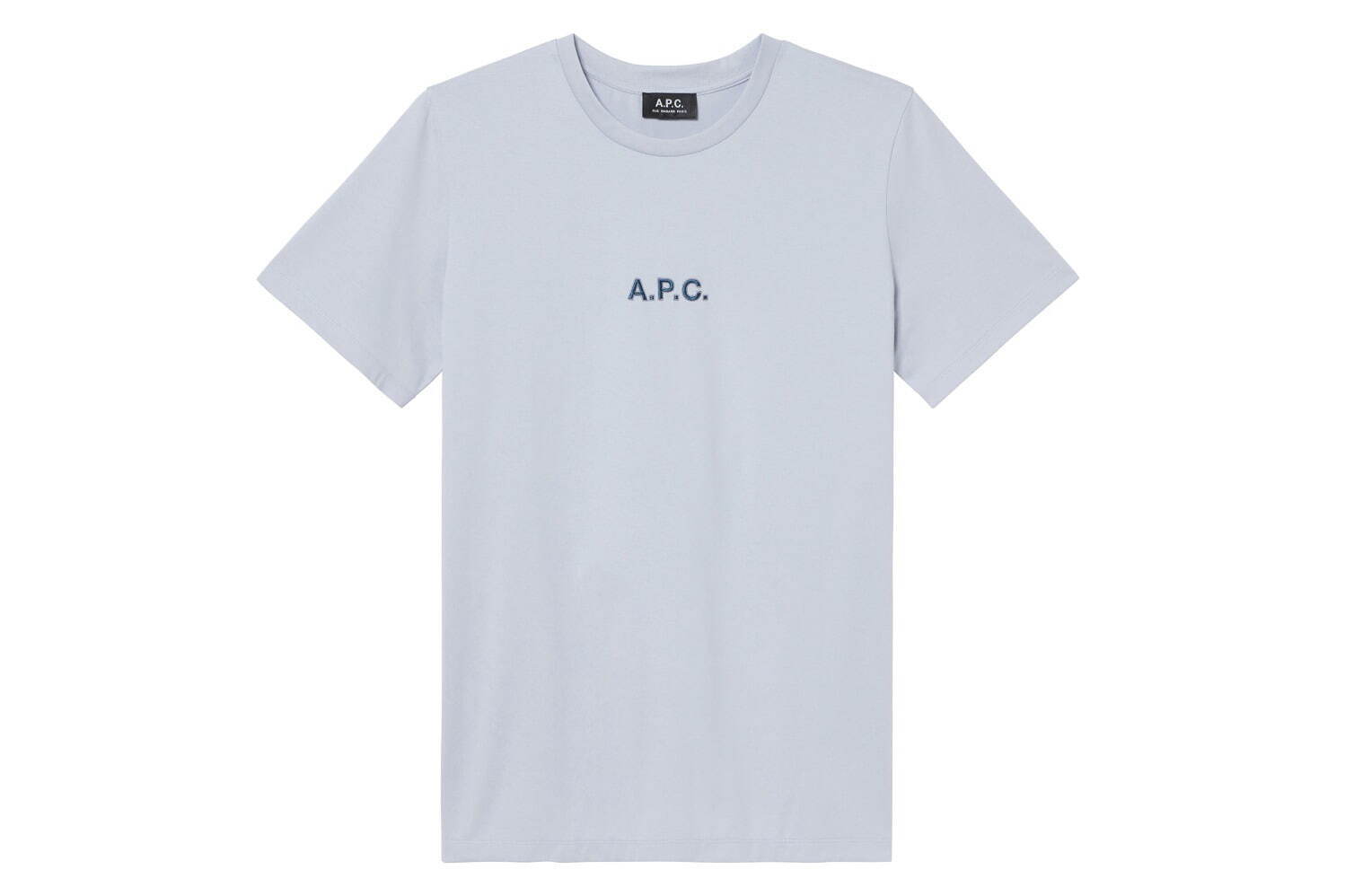 A.P.C.定番ロゴTシャツ、ペールブルーやチャコールグレーなどブティック限定ニュアンスカラー｜写真1