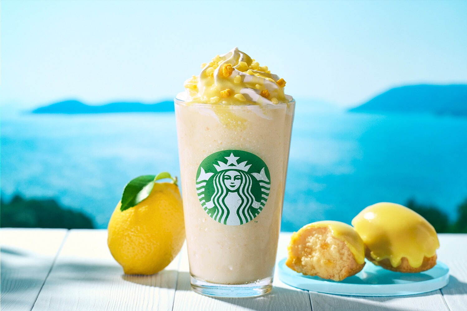 スターバックス(Starbucks Coffee) 瀬戸内 レモンケーキ フラペチーノ｜写真1