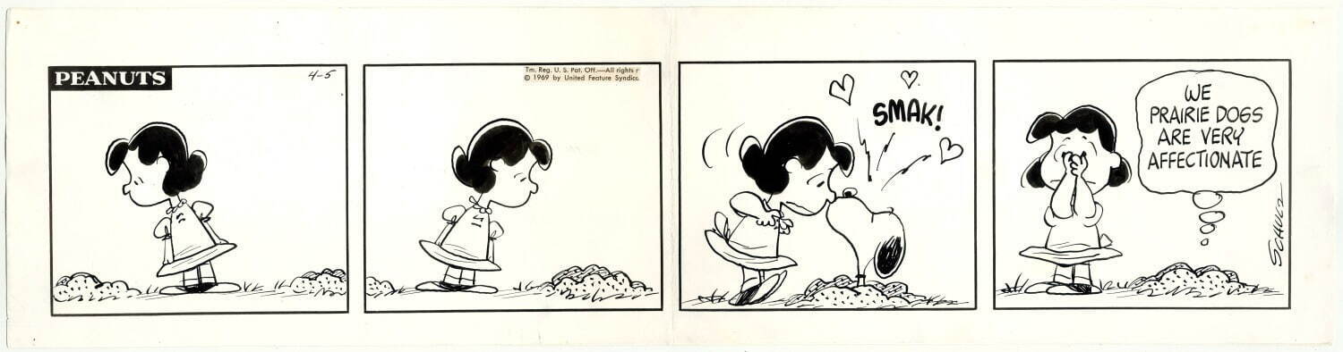 「スヌーピーとルーシー」1969年4月5日(原画)
© Peanuts Worldwide LLC