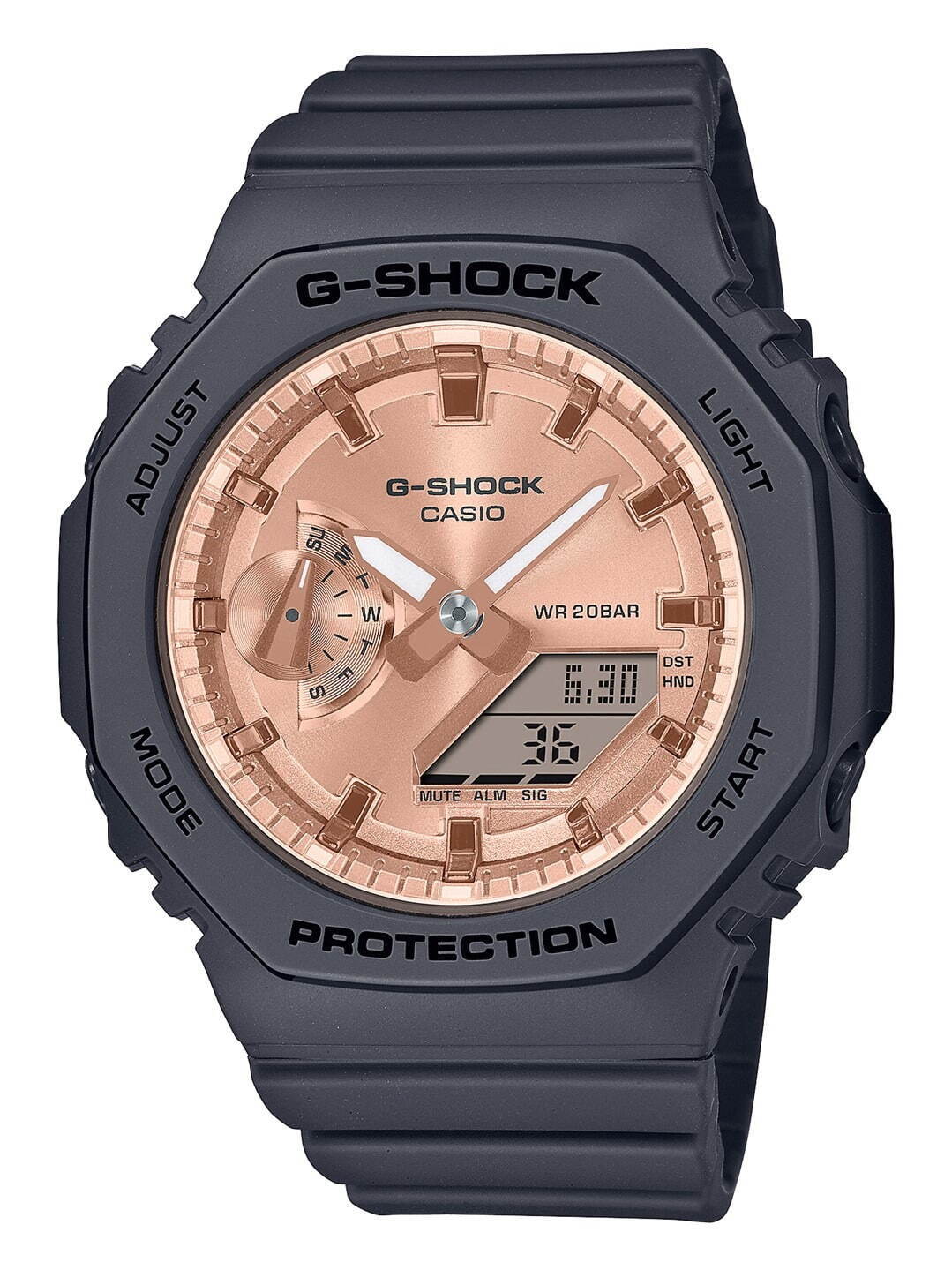 G-SHOCKからピンクゴールド文字板の新作腕時計、きらめくメタル素材やマットな質感のワントーンで｜写真5