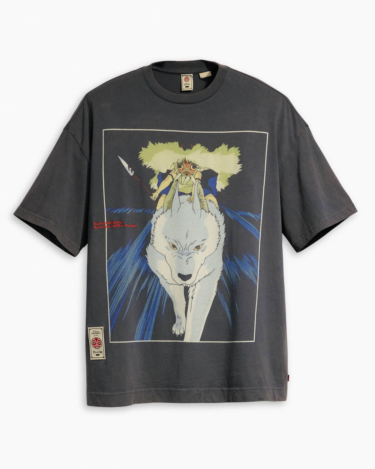 X GHIBLI Wide Tee(WOLF PRINCESS BLACK) 12,100円