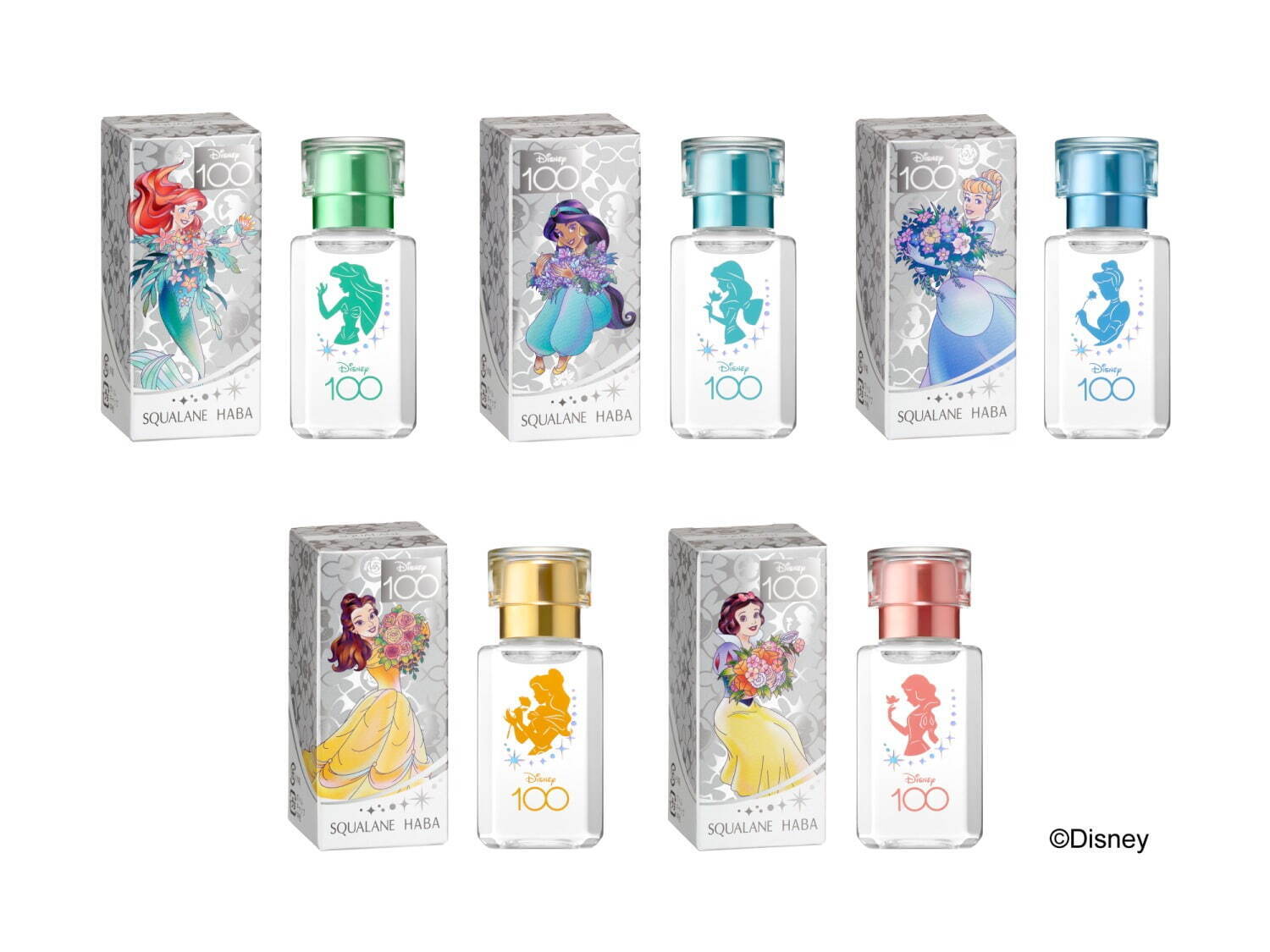 「ディズニープリンセス／スクワラン」全5種 30mL 各2,750円＜数量限定品＞