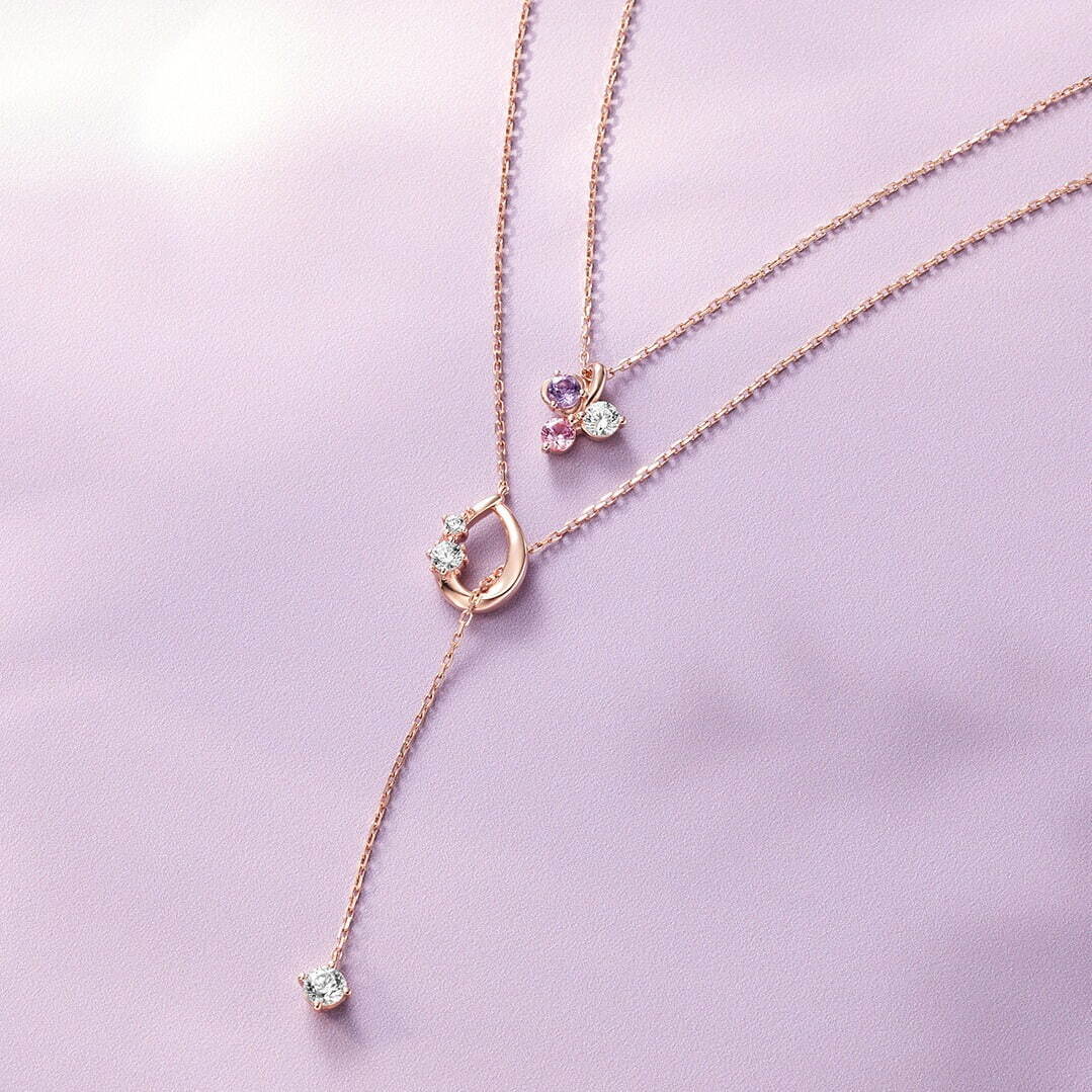 SV(PGc) Necklace set / Amethyst / Synthetic Ruby / CZ 19,800円