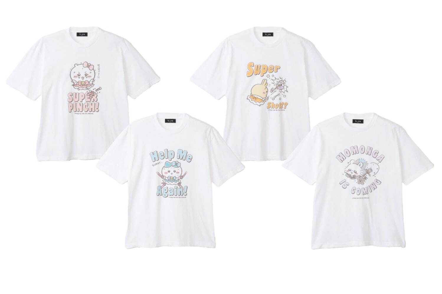 ビッグTシャツ 4柄 各3,300円 ※サイズはM/Lの2種類。