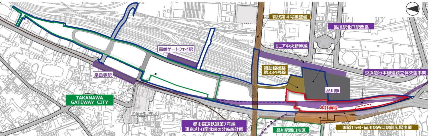 品川駅周辺“えきとまち”をつなぐ都市開発 - “駅直上”に宿泊や交流拠点の新施設、緑化計画も｜写真1