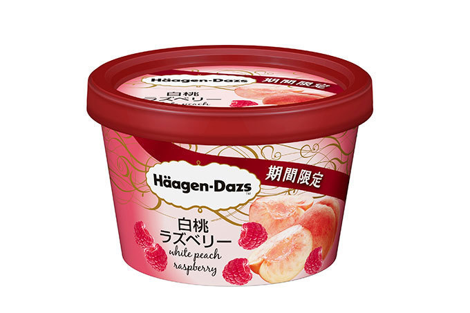 ハーゲンダッツ(Häagen-Dazs) 白桃ラズベリー キャラメルクラッシュ｜写真1