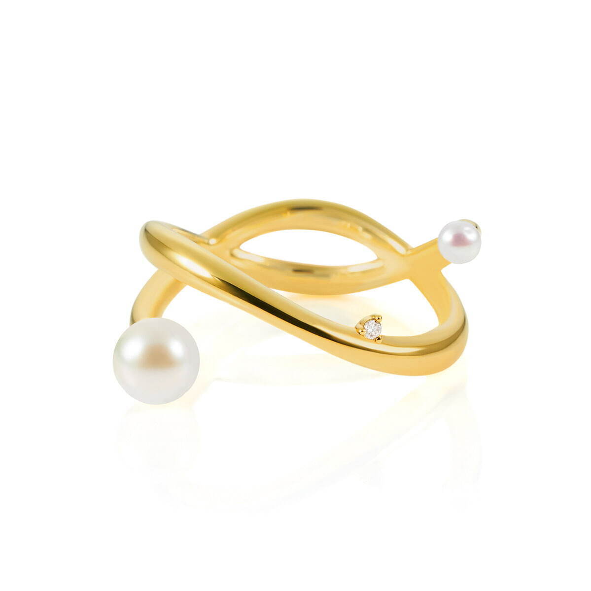 SV(Ptc/K18YGc) Ring/Pearl/Diamond 22,000円