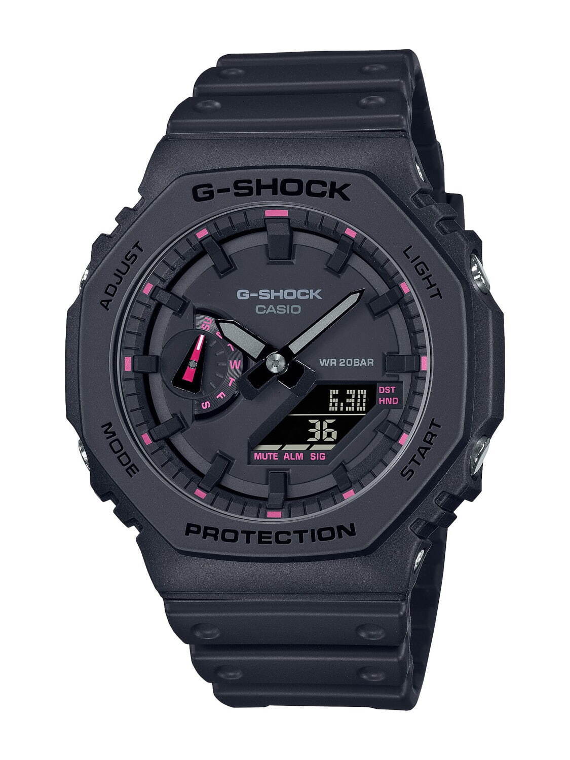 G-SHOCKの新作腕時計、オールピンクに仕上げたデジタル×アナログのコンビモデル｜写真2