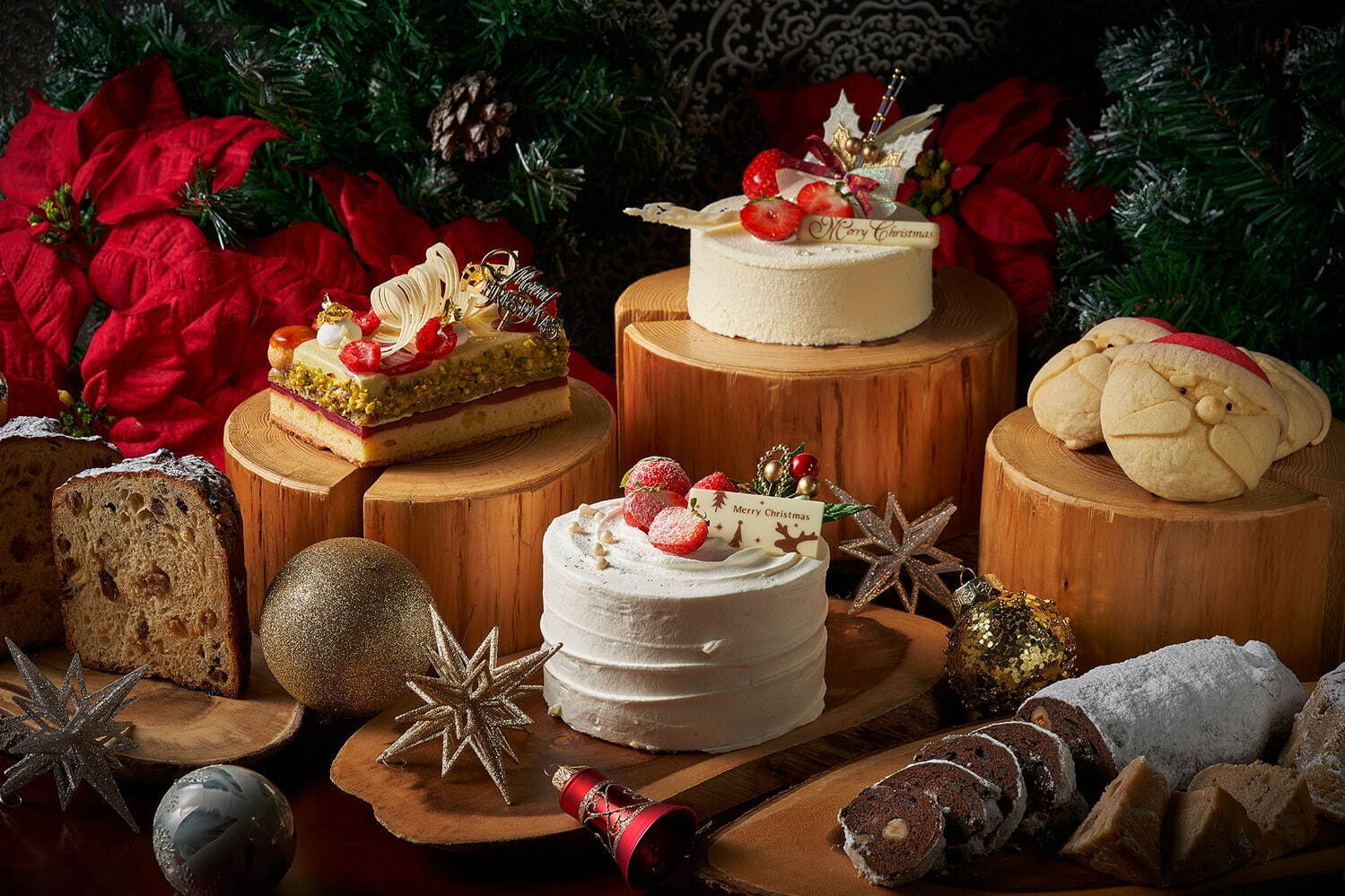 インターコンチネンタルホテル大阪23年クリスマスケーキ、あまおう苺ショートやピスタチオ×ベリータルト｜写真1