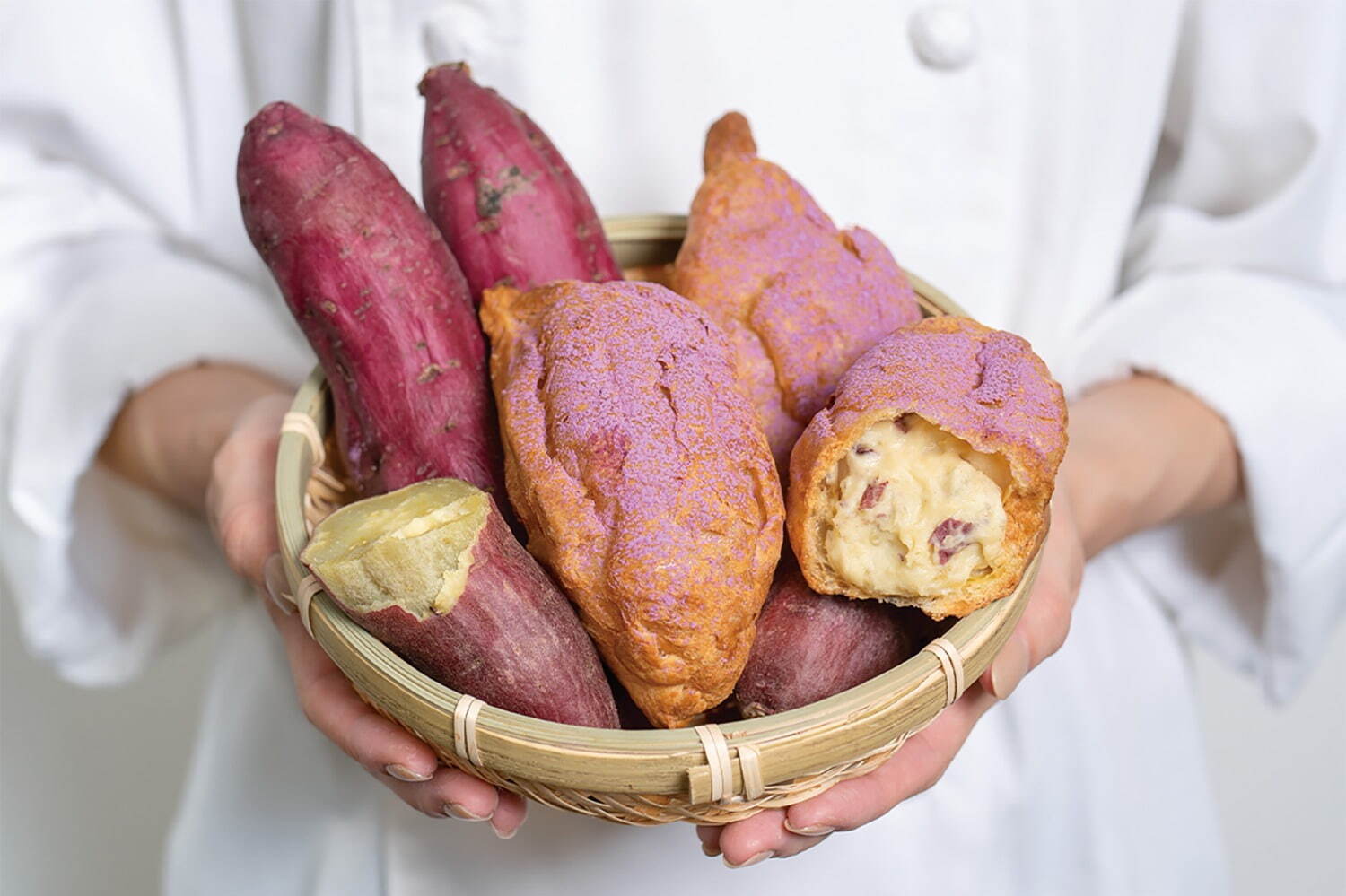 ビアードパパ“本物の焼き芋風”シュークリーム、ホクホク食感の鳴門金時クリーム×紫芋パウダー｜写真4