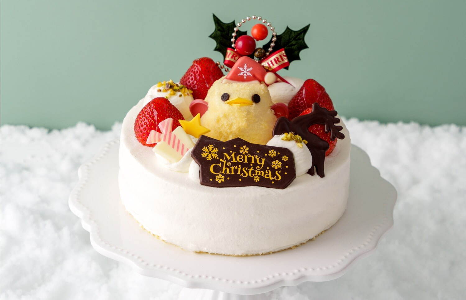 ひよこスイーツ「ぴよりん」クリスマスケーキ、“煙突”チョコスポンジから顔を出すサンタぴよりんなど｜写真2