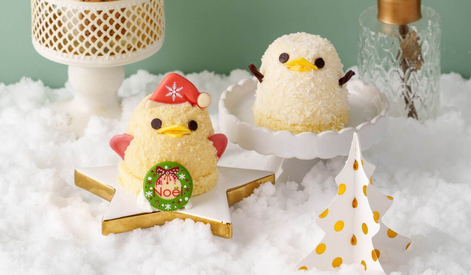 ひよこ型スイーツ「ぴよりん」がサンタ＆ふんわり雪だるまに、クリスマス限定発売｜写真1