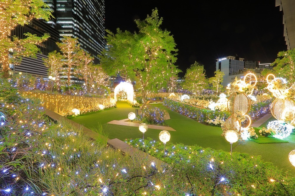 大名古屋ビルヂングのクリスマスイルミネーション、“シャンパンゴールド”にきらめく空中庭園｜写真3