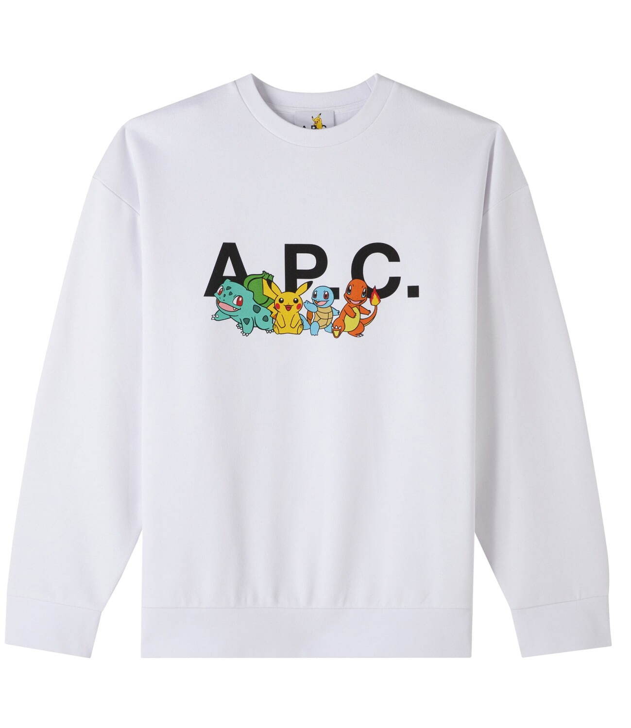 A.P.C. × ポケモン - ピカチュウ＆初代御三家のスウェットやTシャツ、ハーフムーンバッグなど｜写真8