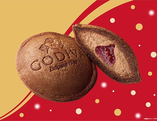 「Uchi Café×GODIVA どらもっち ショコラ＆フランボワーズ」376円 ※12月5日(火)夕方頃発売。