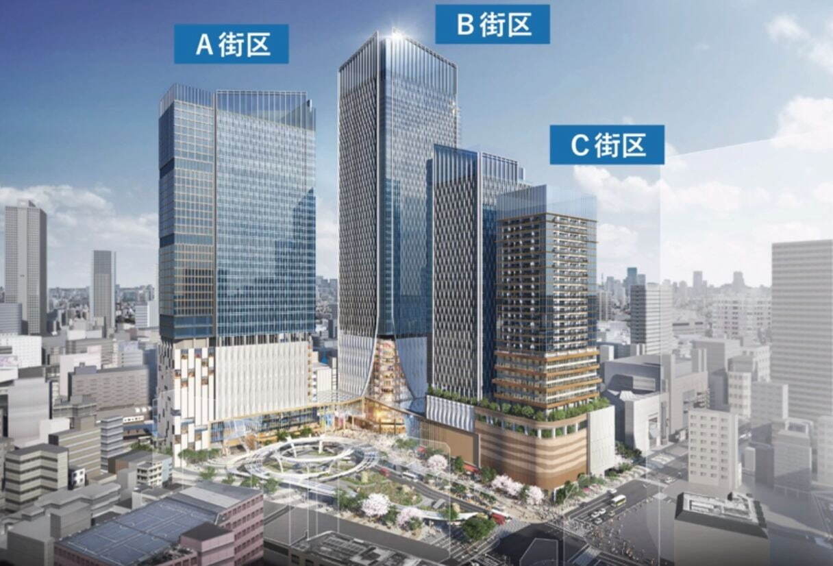 池袋駅西口地区の大規模再開発 - ホテルや商業施設を有する3つの高層複合ビル建設へ、43年完成予定｜写真1