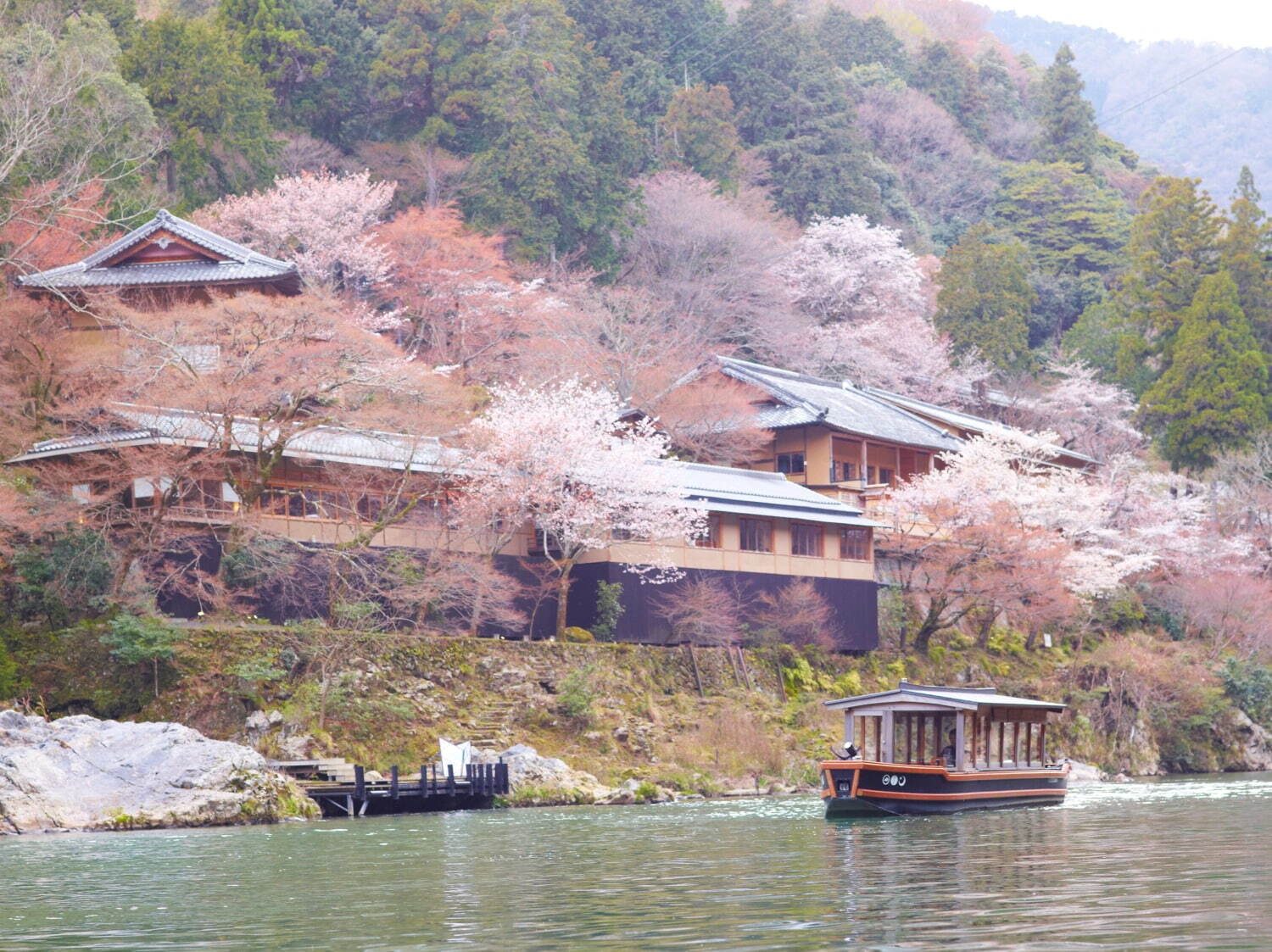 星のや京都の“お花見”滞在プラン - 貸し切りテラスや屋形舟から眺める桜の花、花見膳やライトアップも｜写真3