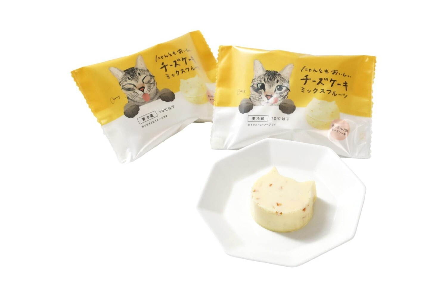 「にゃんともおいしいチーズケーキ ミックスフルーツ」257円