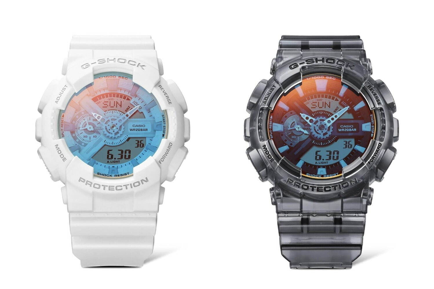 (左から)GA-110TL-7AJF 19,800円、GA-110TLS-8AJF 20,900円