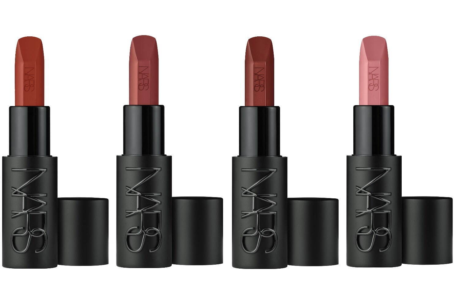 左から)「NARS エクスプリシット リップスティック」805,806,807,820 各5,280円(セット価格)＜新製品＞