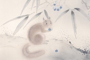 大分県立美術館のコレクション展「かわいい日本美術」“愛らしいリスやゆるい人物”の絵画などを公開