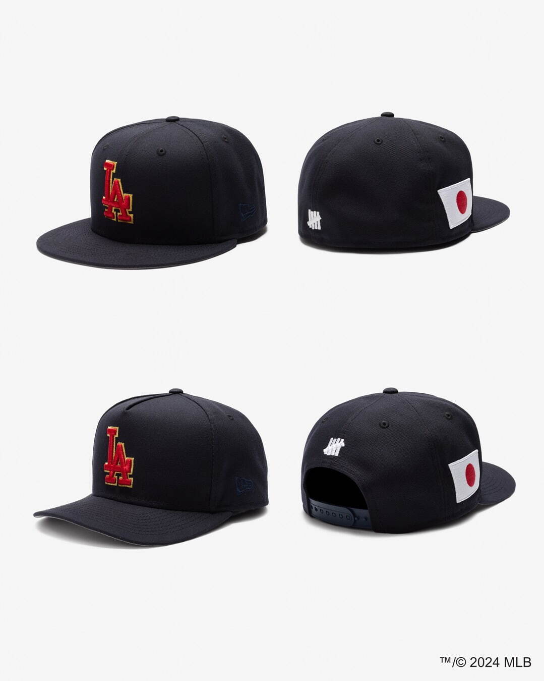 「アンディフィーテッド×ロサンゼルス・ドジャース×ニューエラ 59FIFTY フィッテッド キャップ」11,000円
「アンディフィーテッド×ロサンゼルス・ドジャース×ニューエラ 59FIFTY スナップバック」9,900円