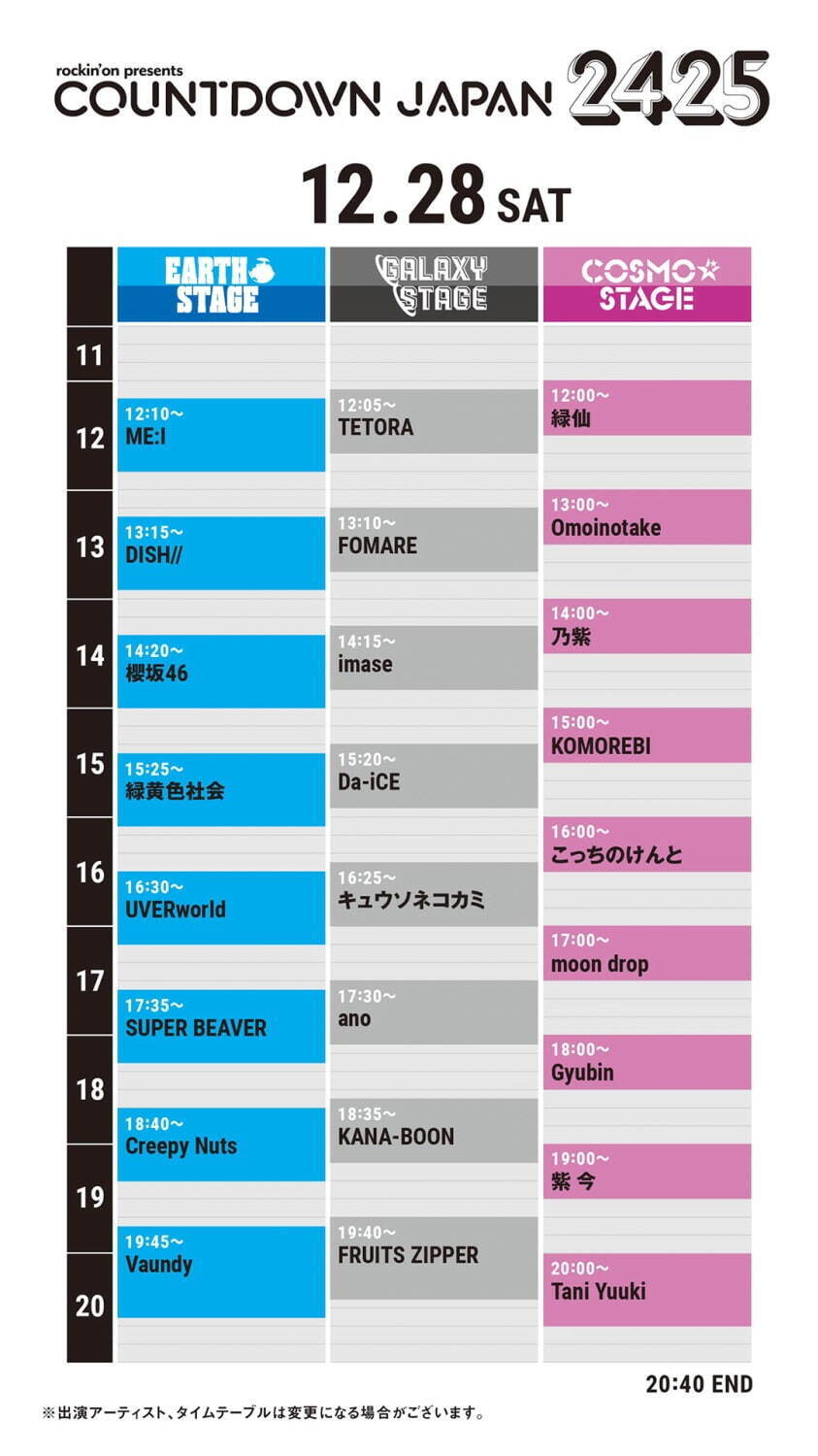 年越し音楽フェス「カウントダウン・ジャパン 24/25」幕張メッセで、4日間で全112組が出演｜写真3