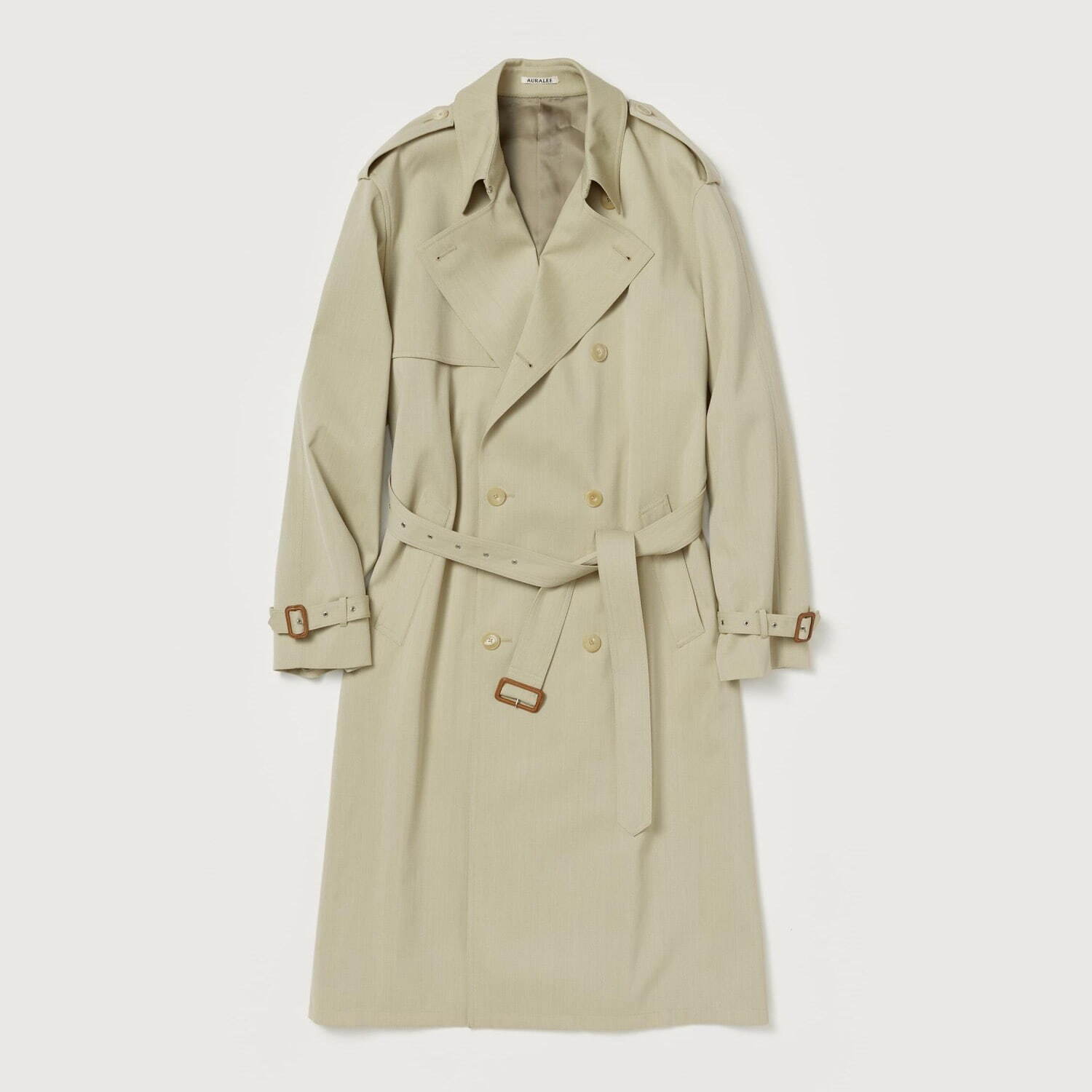 WOOL CAVARLY TWILL LAMINATE TRENCH COAT 176,000円