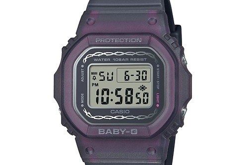 G-SHOCK&BABY-G冬限定スクエアウオッチ、“バラが浮かぶ”LEDバックライト搭載