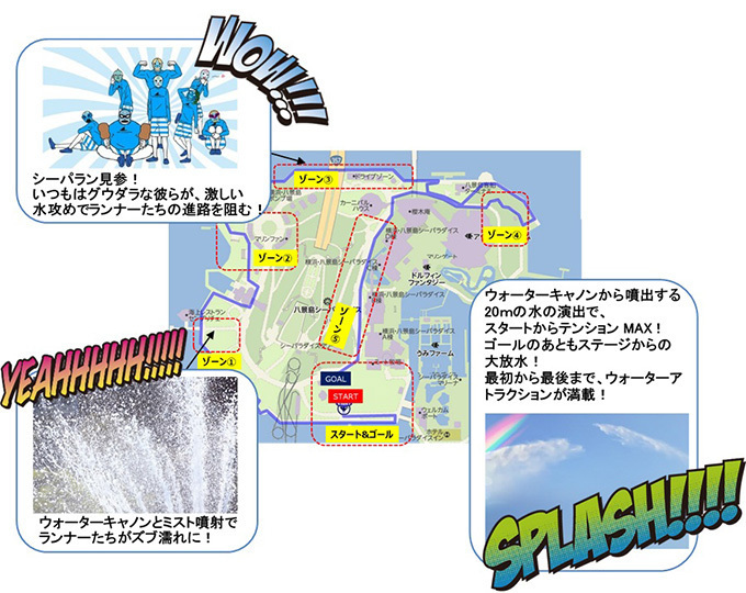 ズブ濡れになって走るランイベント「ウォータースプラッシュラン」横浜・八景島シーパラダイスで開催｜写真3