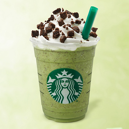 スターバックス(Starbucks Coffee) チョコレート ブラウニー 抹茶 クリーム フラペチーノ｜写真1