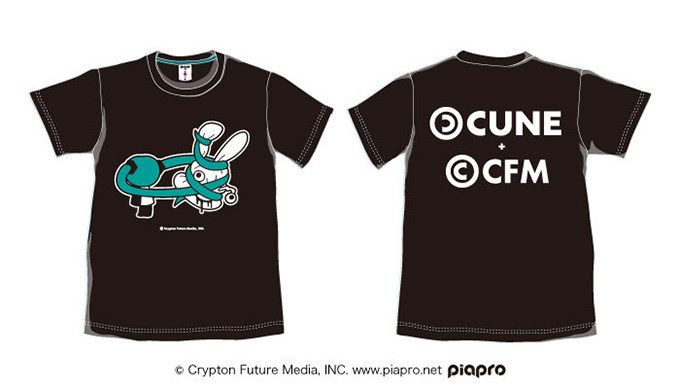 CUNE×初音ミク、コラボ黒Tシャツを発売 - ツインテールが絡まるユニークなイラスト｜写真3