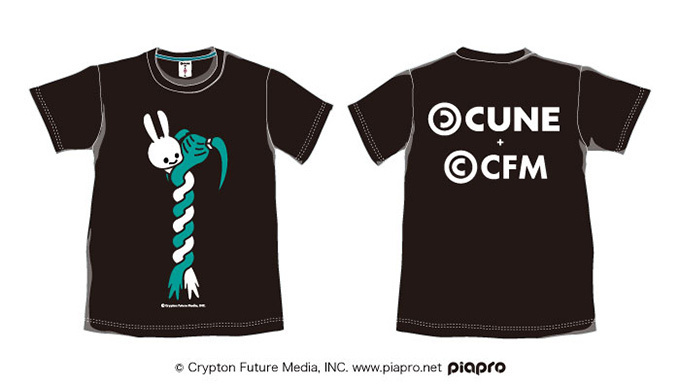 CUNE×初音ミク、コラボ黒Tシャツを発売 - ツインテールが絡まるユニークなイラスト｜写真6