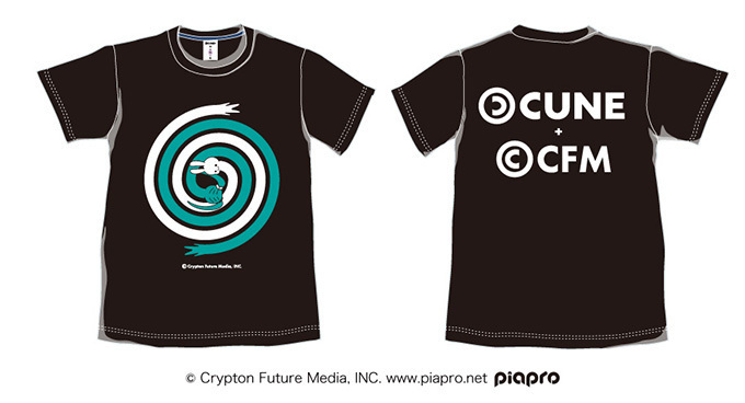 CUNE×初音ミク、ウサギとのシュールな世界を描くコラボ黒Tシャツ発売｜写真6