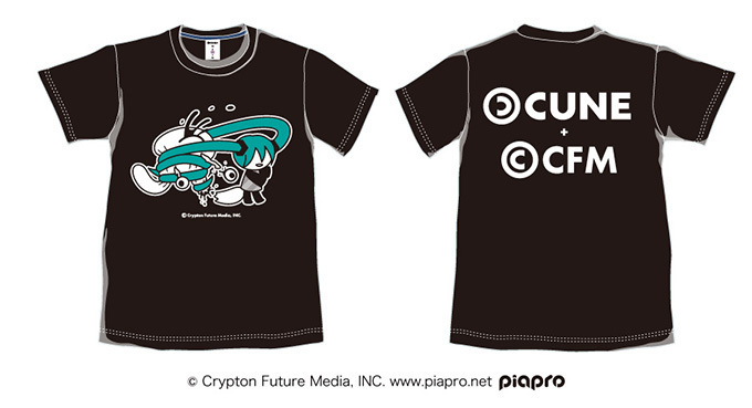 CUNE×初音ミク、ウサギとのシュールな世界を描くコラボ黒Tシャツ発売｜写真7