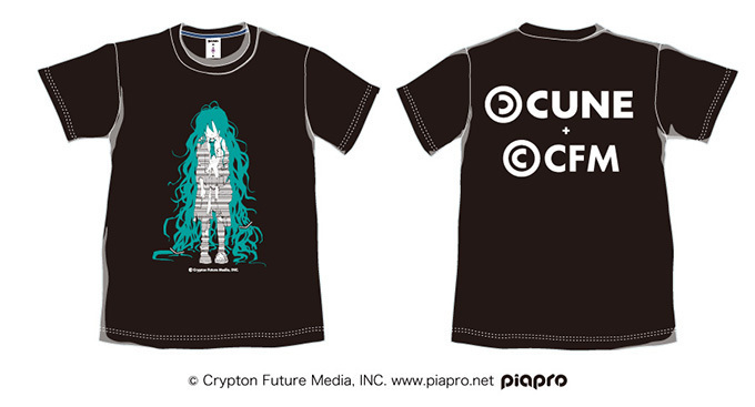 CUNE×初音ミク、ウサギとのシュールな世界を描くコラボ黒Tシャツ発売｜写真8