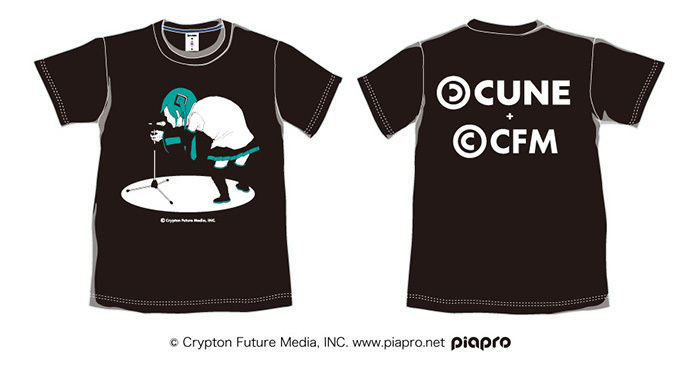 CUNE×初音ミク、ウサギとのシュールな世界を描くコラボ黒Tシャツ発売｜写真10