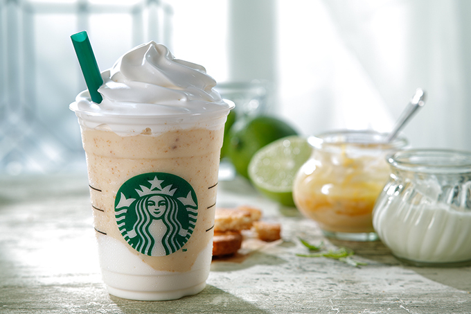 スターバックス(Starbucks Coffee) キーライム クリーム & ヨーグルト フラペチーノ｜写真1