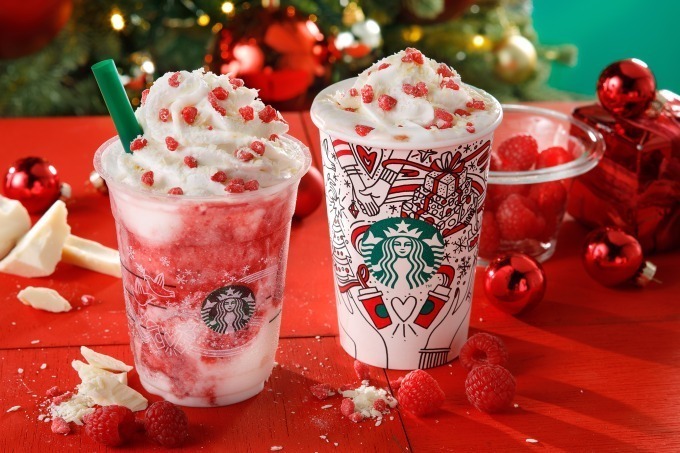 スターバックスのクリスマス限定、ラズベリー ホワイト チョコレート フラペチーノ発売｜写真3