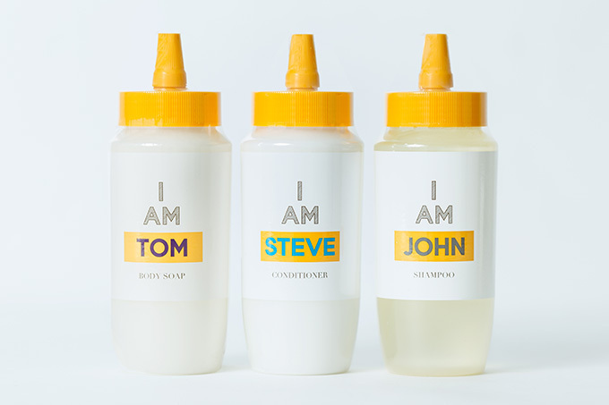 ボディソープ「TOM」、コンディショナー「STEVE」、シャンプー「JOHN」各3,200円