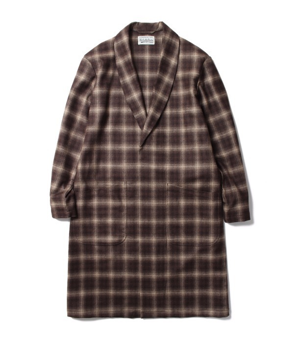 OMBRAY CHECK GOWN COAT Lanificio Luigi Zanieri生地(ベージュ&ブラウン)
38,000円＋税