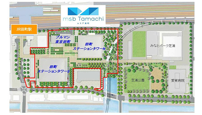 JR田町駅東口の再開発「msb Tamachi(ムスブ田町)」2020年竣工、初上陸ホテルや商業店舗｜写真3