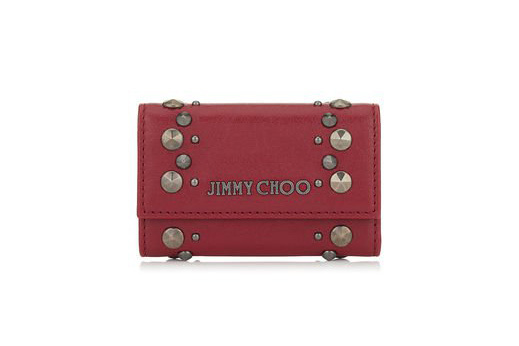 ジミー チュウ(JIMMY CHOO) 赤いレザー×パンクスタッズ｜写真3