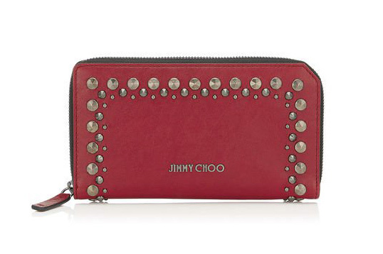 ジミー チュウ(JIMMY CHOO) 赤いレザー×パンクスタッズ｜写真2