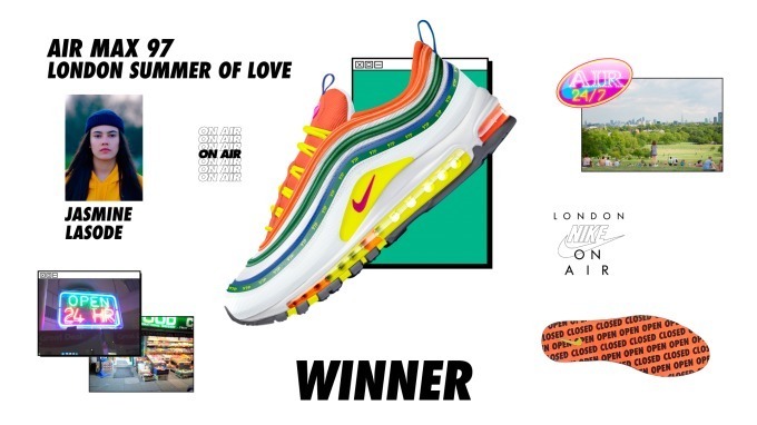 Nike Air Max 97 London Summer of Love, by Jasmine Lasode