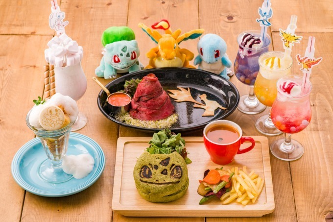 ポケモンカフェ1周年記念の限定メニュー、“桜アフロ”のピカチュウケーキやフシギダネの野菜バーガーほか｜写真1