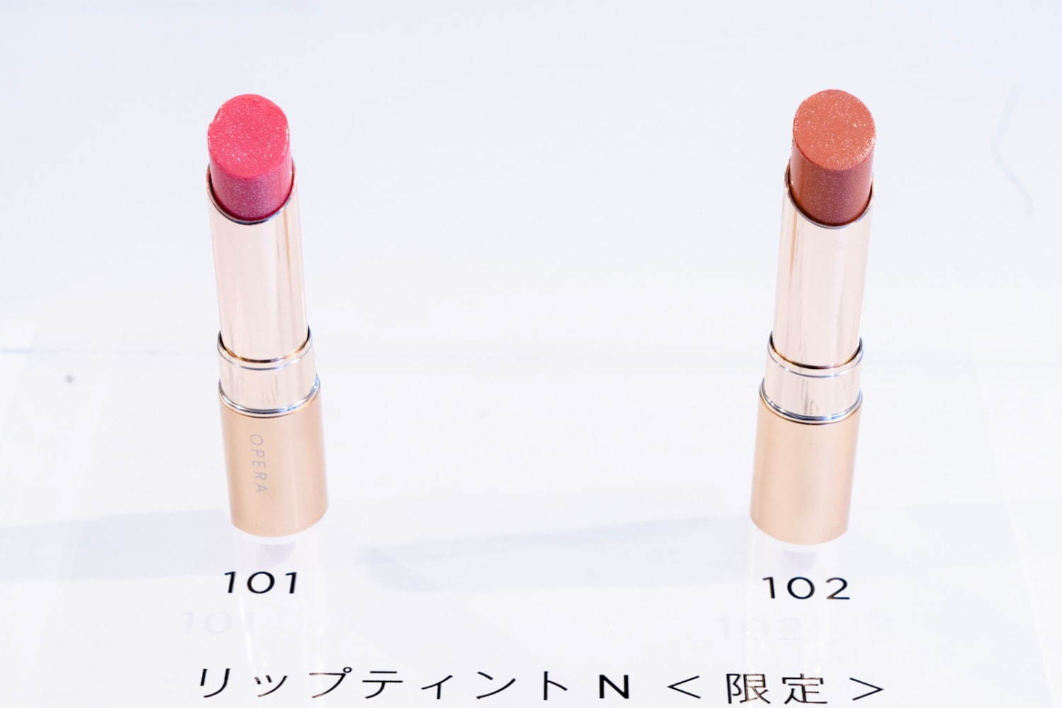 左から)リップティント N 限定色101、102 各1,500円＋税