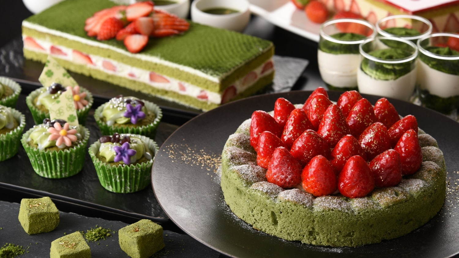 “いちご×抹茶”スイーツビュッフェがグランドプリンスホテル広島で、フランス風ショートケーキやプリン｜写真2